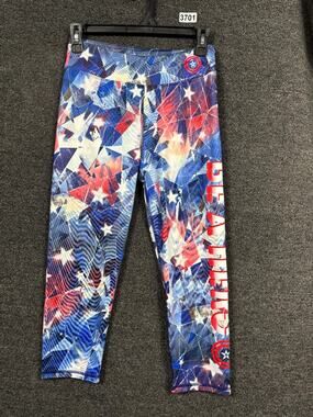 MARVEL By Her Universe Captain America Leggings Womens Size M Red White Blue